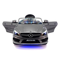 Moderno Kids Mercedes CLA45 12V Kids Ride-On Car with R/C Parental Remote | Gray Metallic