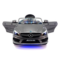 Moderno Kids Mercedes CLA45 12V Kids Ride-On Car with R/C Parental Remote | Gray Metallic