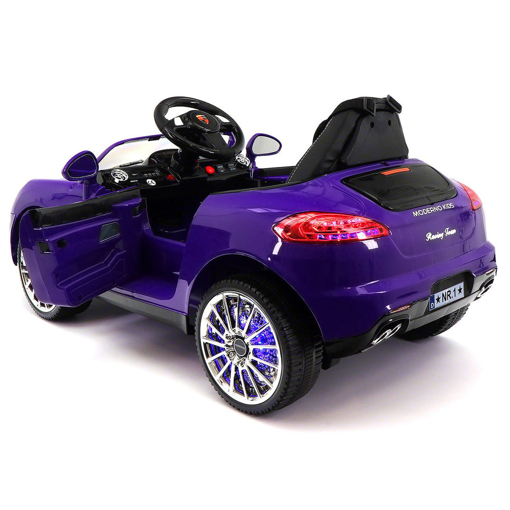 Moderno Kids Kiddie Roadster 12V Kids Electric Ride-On Car with R/C Parental Remote | Purple