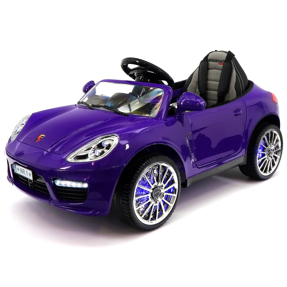 Moderno Kids Kiddie Roadster 12V Kids Electric Ride-On Car with R/C Parental Remote | Purple