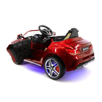 Moderno Kids Mercedes CLA45 12V Kids Ride-On Car with R/C Parental Remote | Cherry Red Metallic