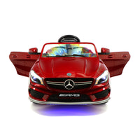 Moderno Kids Mercedes CLA45 12V Kids Ride-On Car with R/C Parental Remote | Cherry Red Metallic