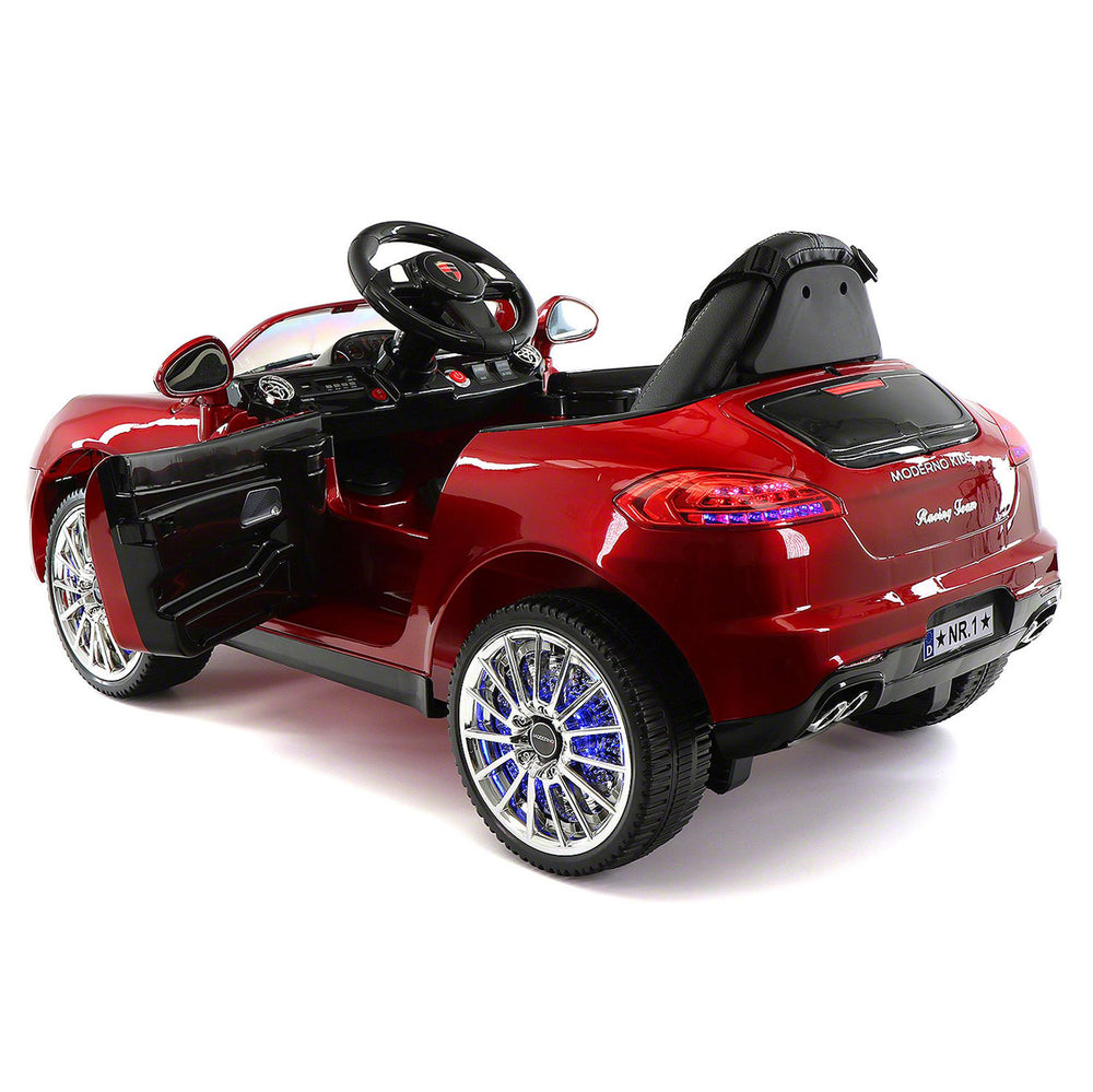 Moderno Kids Kiddie Roadster 12V Kids Electric Ride-On Car with R/C Parental Remote | Cherry Red