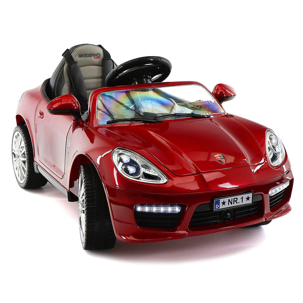 Moderno Kids Kiddie Roadster 12V Kids Electric Ride-On Car with R/C Parental Remote | Cherry Red
