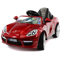 Moderno Kids Kiddie Roadster 12V Kids Electric Ride-On Car with R/C Parental Remote | Cherry Red