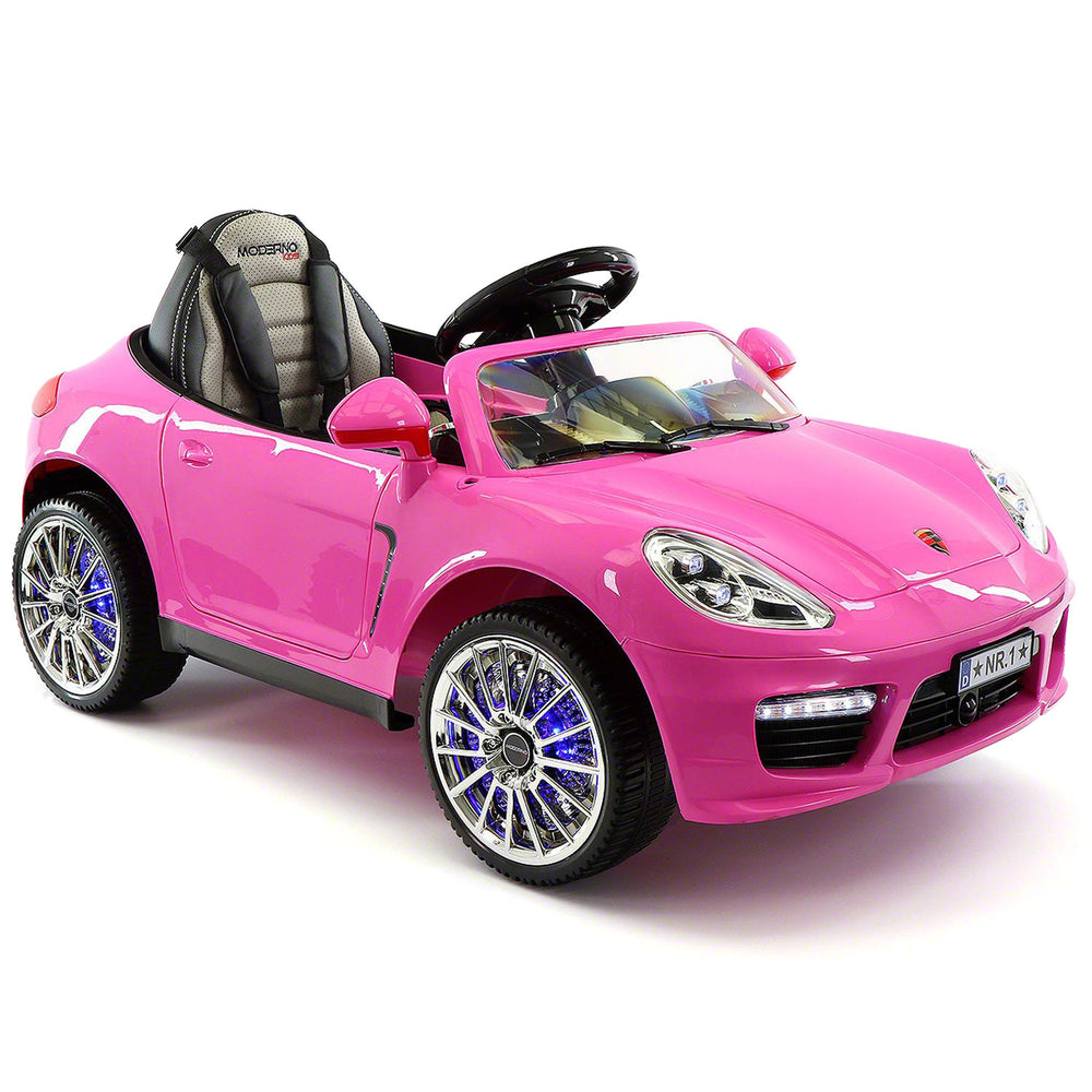 Moderno Kids Kiddie Roadster 12V Kids Electric Ride-On Car with R/C Parental Remote | Pink