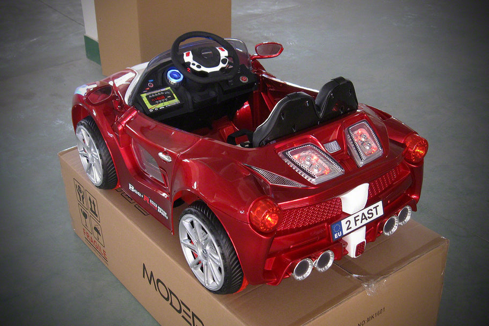Moderno Kids Spider GT Kids 12V Ride-On Car with R/C Parental Remote | Cherry Red