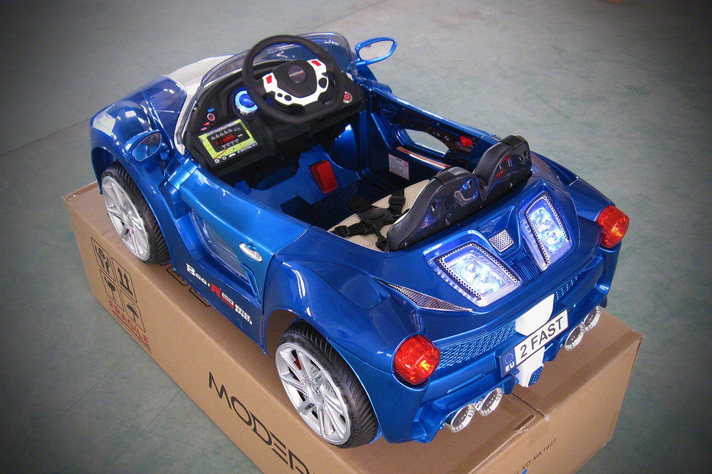 Moderno Kids Spider GT Kids 12V Ride-On Car with R/C Parental Remote | Blue