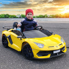 Lamborghini Aventador SVJ 24V Kids Ride-On Car with R/C Parental Remote | Yellow
