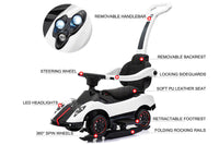 Moderno Kids Pagani Zonda Cinque Kids Convertible Ride On Push and Foot to Floor Car | White