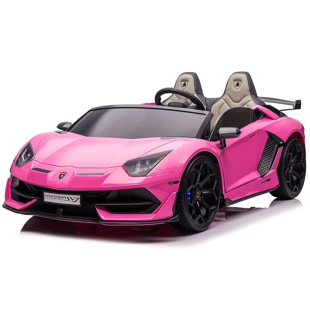 Moderno Kids Lamborghini Aventador SVJ 24V Kids Ride-On Car with R/C Parental Remote | Pink