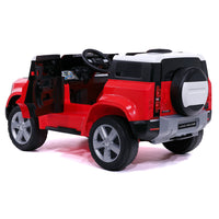 Moderno Kids Land Rover Defender 12V Kids Ride-On Car with R/C Parental Remote | Red