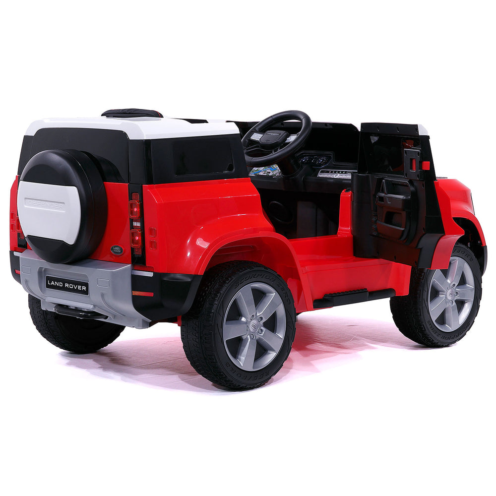 Moderno Kids Land Rover Defender 12V Kids Ride-On Car with R/C Parental Remote | Red