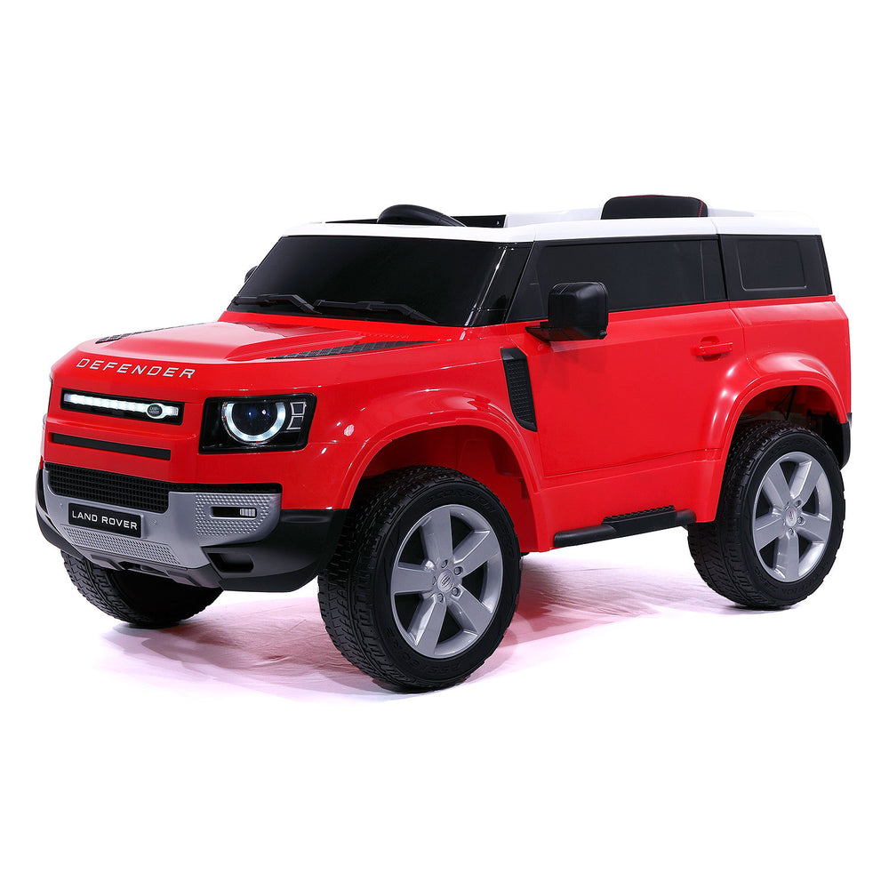 Moderno Kids Land Rover Defender 12V Kids Ride-On Car with R/C Parental Remote | Red