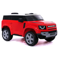 Moderno Kids Land Rover Defender 12V Kids Ride-On Car with R/C Parental Remote | Red