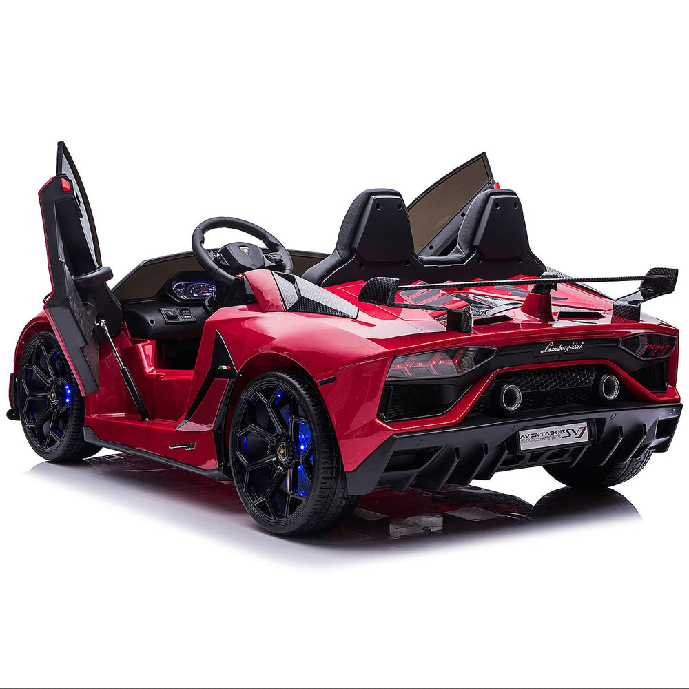 Moderno Kids Lamborghini Aventador SVJ 24V Kids Ride-On Car with R/C Parental Remote | Cherry Red