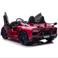 Moderno Kids Lamborghini Aventador SVJ 24V Kids Ride-On Car with R/C Parental Remote | Cherry Red