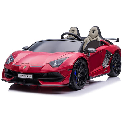 Lamborghini Aventador SVJ 24V Kids Ride-On Car with R/C Parental Remote | Cherry Red