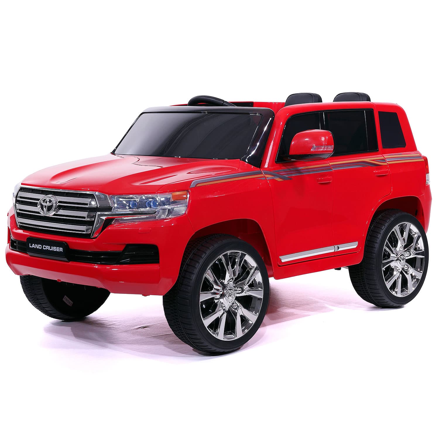 Moderno Kids Toyota Land Cruiser 12V Kids Ride-On Car with R/C Parental Remote | Red