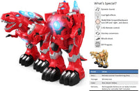 Moderno Kids Battery Operated Transforming Robot-Dragon with RC Remote Control | Red