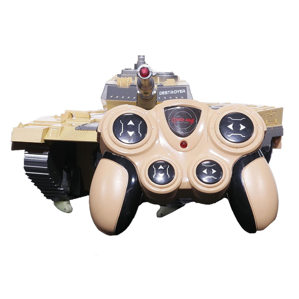 Moderno Kids Battery Operated Transforming Robot-Tank with RC Remote Control | Tan