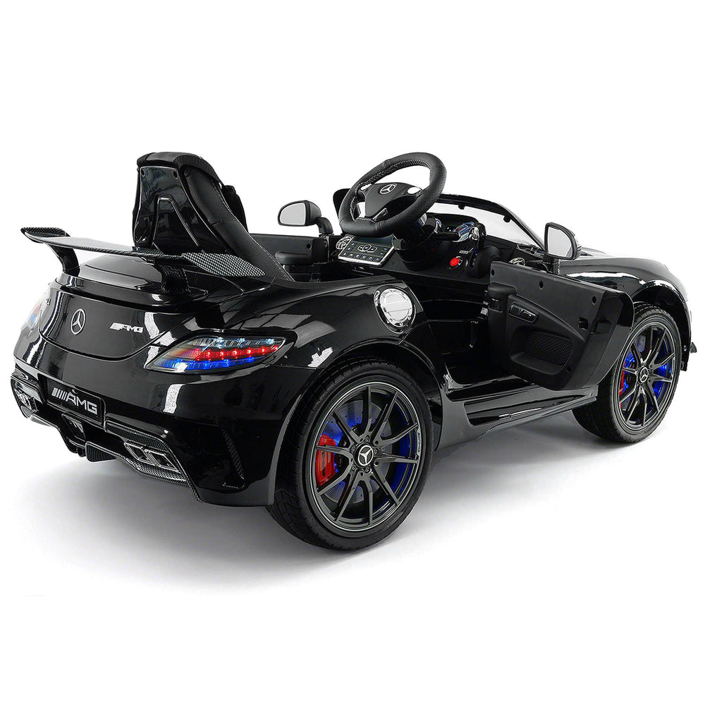 Moderno Kids Mercedes SLS AMG Final Edition 12V Kids Ride-On Car with Parental Remote | Black Metallic