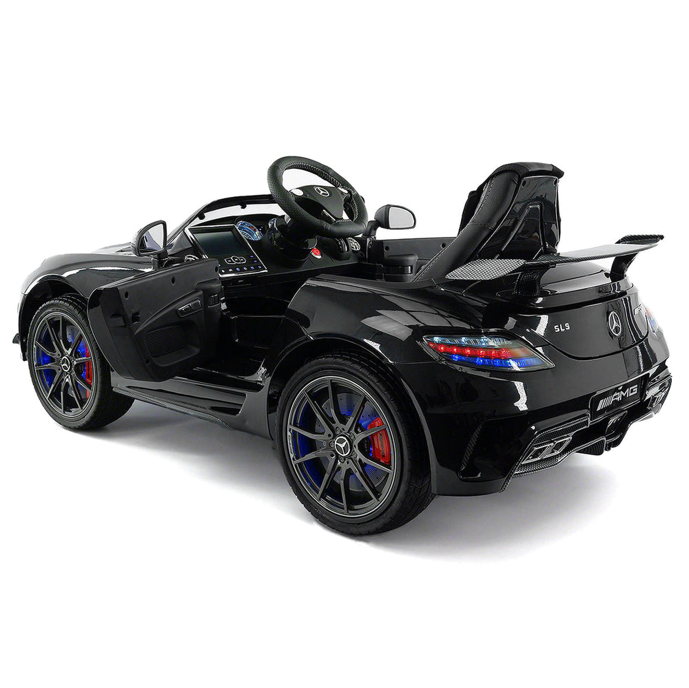 Moderno Kids Mercedes SLS AMG Final Edition 12V Kids Ride-On Car with Parental Remote | Black Metallic