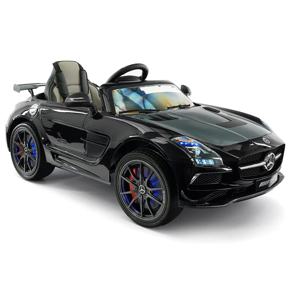 Moderno Kids Mercedes SLS AMG Final Edition 12V Kids Ride-On Car with Parental Remote | Black Metallic