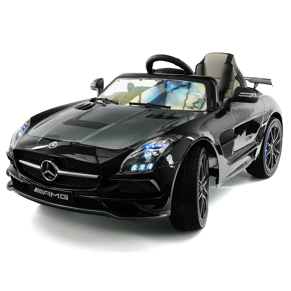 Moderno Kids Mercedes SLS AMG Final Edition 12V Kids Ride-On Car with Parental Remote | Black Metallic