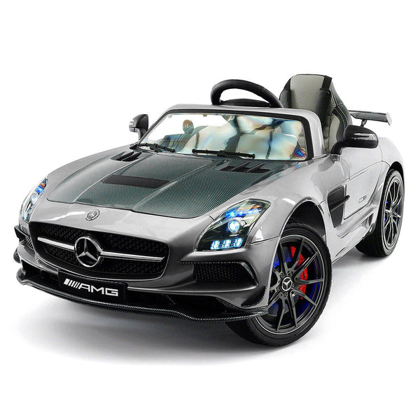 Moderno Kids Mercedes SLS AMG Final Edition 12V Kids Ride-On Car with Parental Remote | Gray Metallic