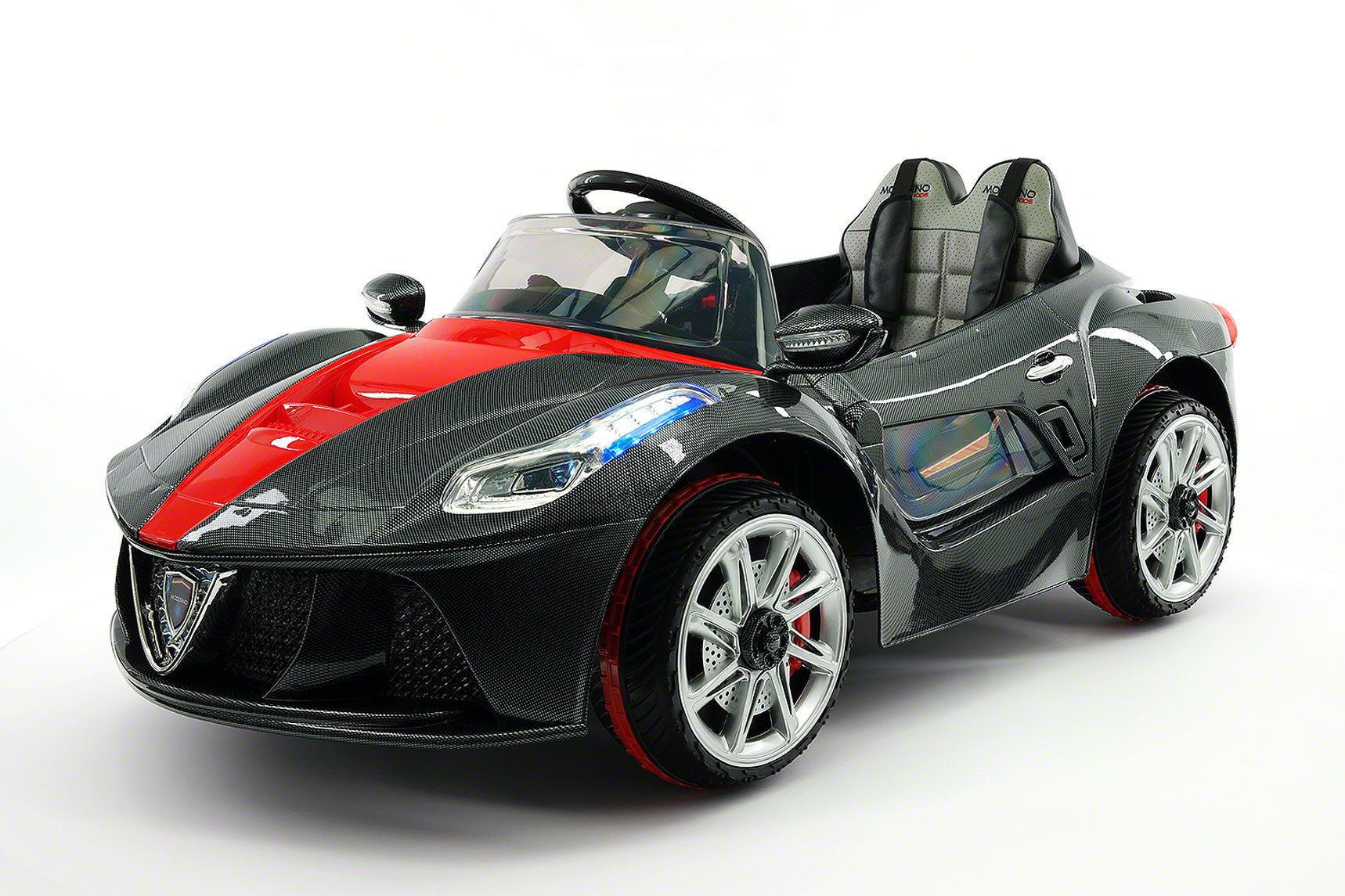Moderno Kids Spider GT Kids 12V Ride-On Car with R/C Parental Remote | Carbon Black