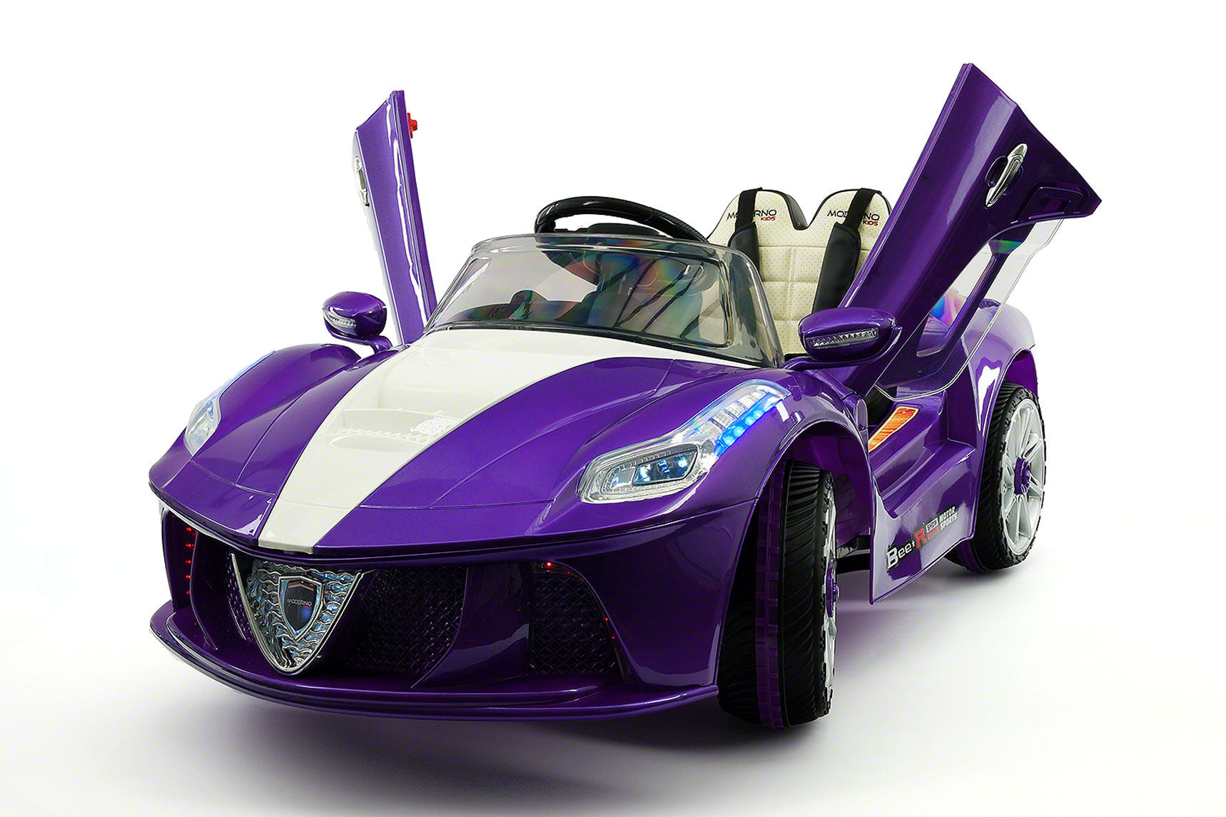 Moderno Kids Spider GT Kids 12V Ride-On Car with R/C Parental Remote | Purple