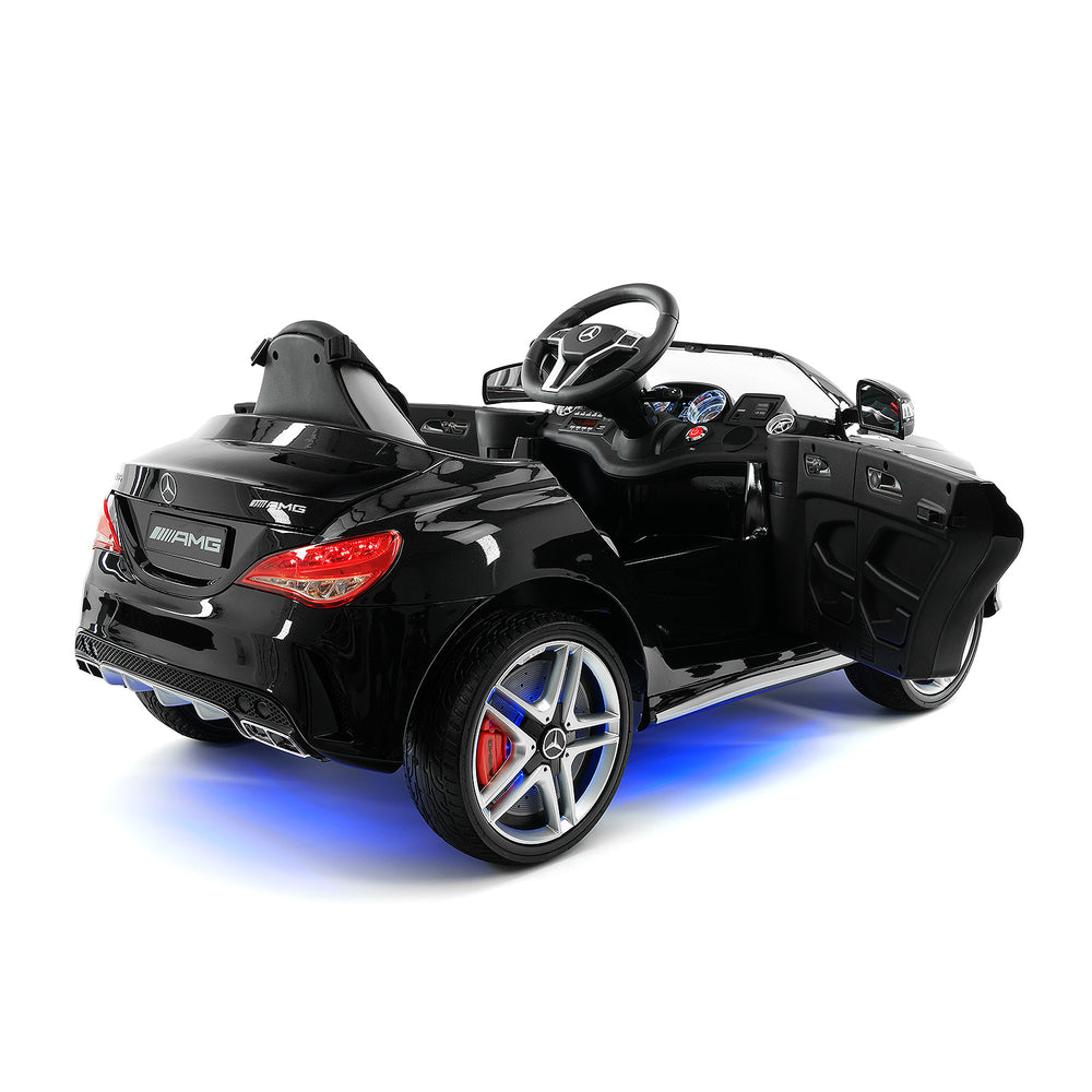 Moderno Kids Mercedes CLA45 12V Kids Ride-On Car with R/C Parental Remote | Black Metallic