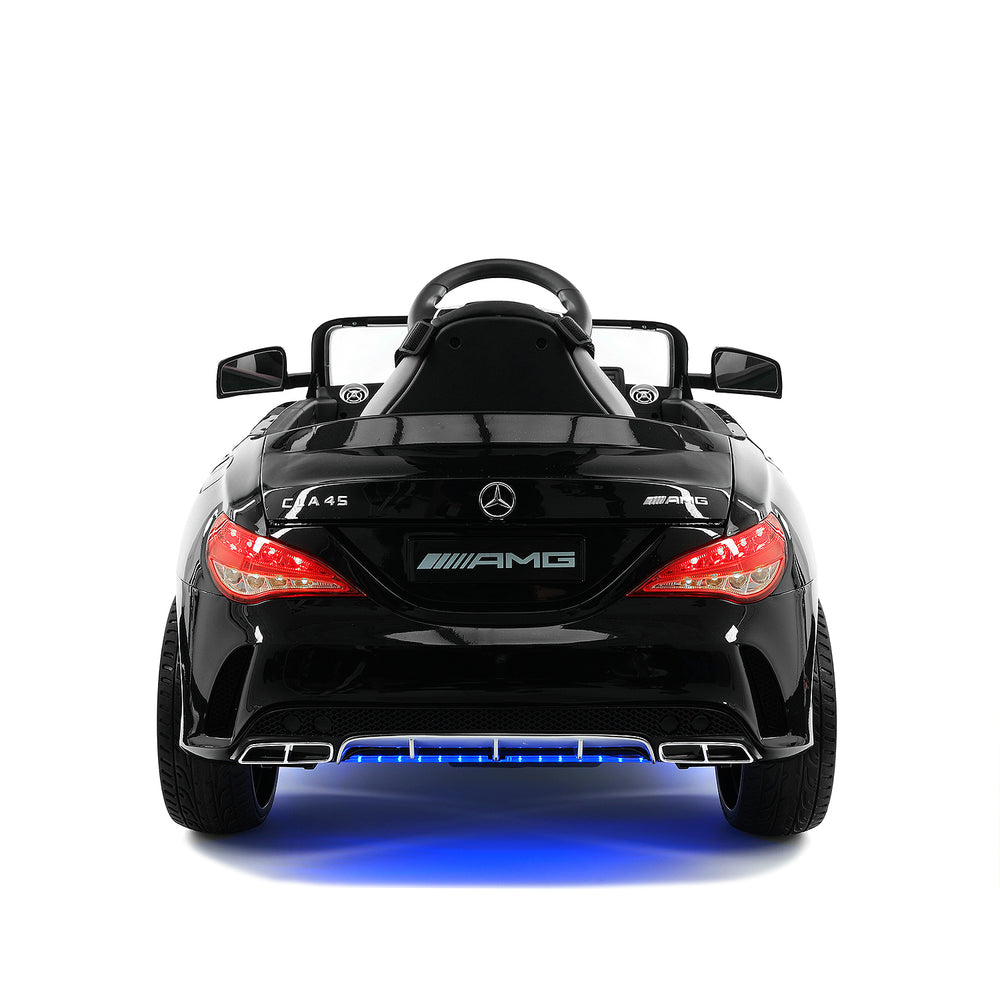 Moderno Kids Mercedes CLA45 12V Kids Ride-On Car with R/C Parental Remote | Black Metallic