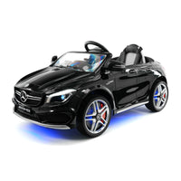 Moderno Kids Mercedes CLA45 12V Kids Ride-On Car with R/C Parental Remote | Black Metallic