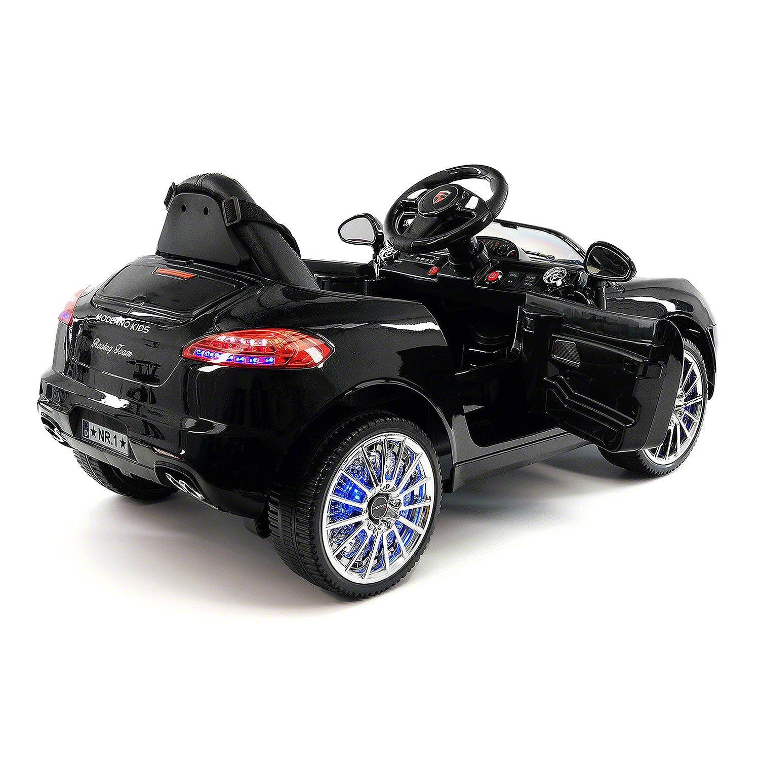 Moderno Kids Kiddie Roadster 12V Kids Electric Ride-On Car with R/C Parental Remote | Black Metallic