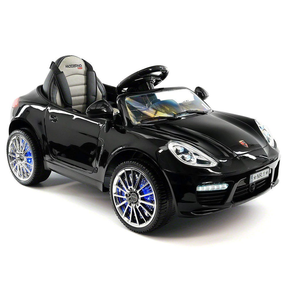 Moderno Kids Kiddie Roadster 12V Kids Electric Ride-On Car with R/C Parental Remote | Black Metallic