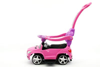 Pink mercedes push deals car