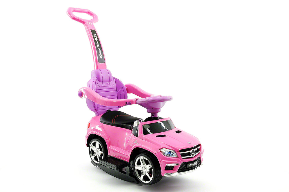 Moderno Kids Mercedes GL63 Kids Convertible Ride On Push and Foot to Floor Car | Pink