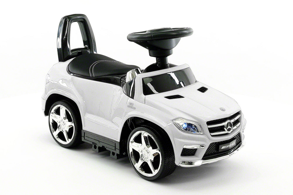 Moderno Kids Mercedes GL63 Kids Convertible Ride On Push and Foot to Floor Car | White