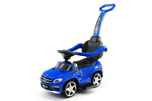 Moderno Kids Mercedes GL63 Kids Convertible Ride On Push and Foot to Floor Car | Blue