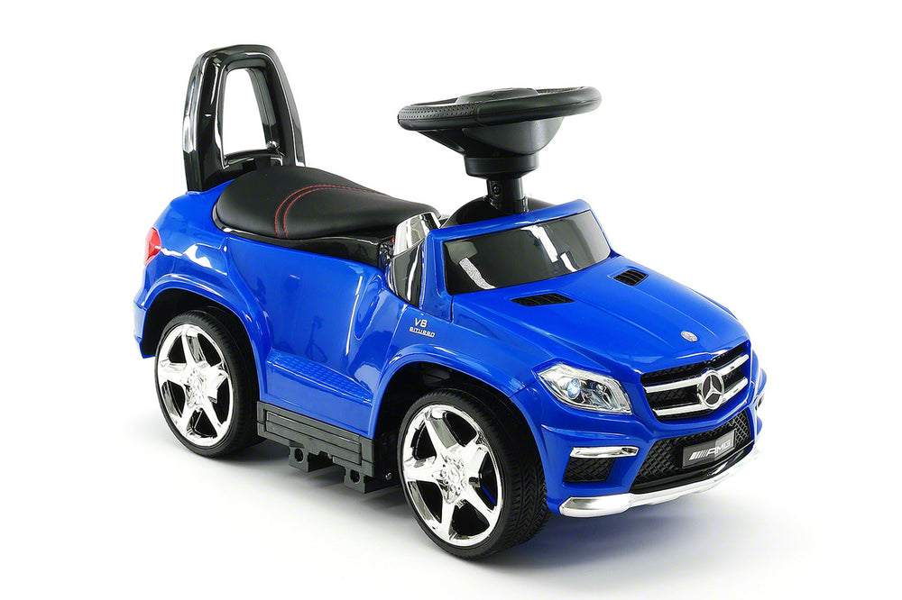 Moderno Kids Mercedes GL63 Kids Convertible Ride On Push and Foot to Floor Car | Blue