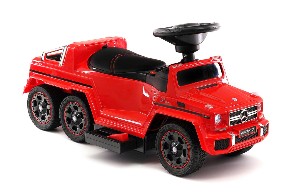 Moderno Kids Mercedes G63 AMG 6x6 Children Electric Ride On Convertible Push and Foot to Floor Car | Red