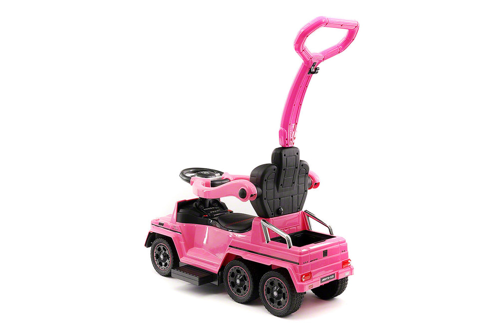 Moderno Kids Mercedes G63 AMG 6x6 Children Electric Ride On Convertible Push and Foot to Floor Car | Pink