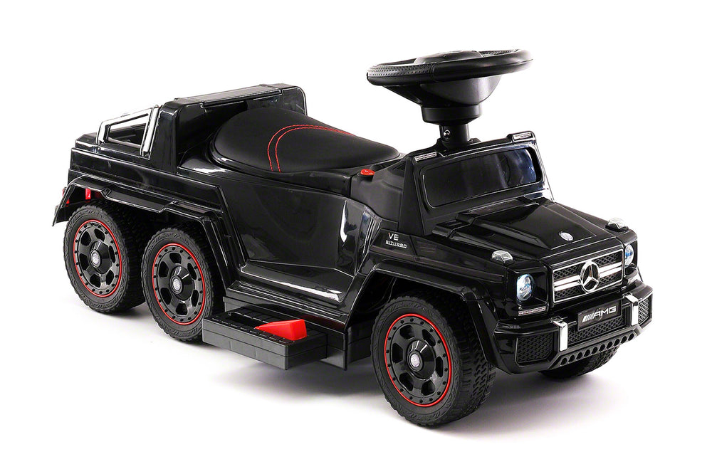 Moderno Kids Mercedes G63 AMG 6x6 Children Electric Ride On Convertible Push and Foot to Floor Car | Black