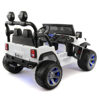 Moderno Kids Trail Explorer 12V Kids Ride-On Car Truck with R/C Parental Remote | White