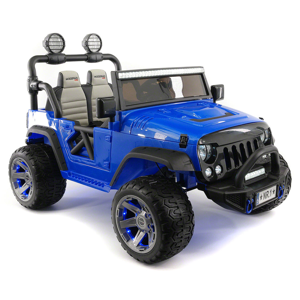 Moderno Kids Trail Explorer 12V Kids Ride-On Car Truck with R/C Parental Remote | Blue