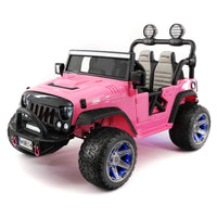 Moderno Kids Trail Explorer 12V Kids Ride-On Car Truck with R/C Parental Remote | Pink
