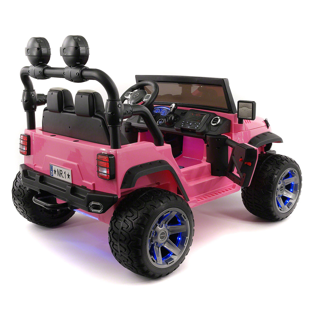 Moderno Kids Trail Explorer 12V Kids Ride-On Car Truck with R/C Parental Remote | Pink