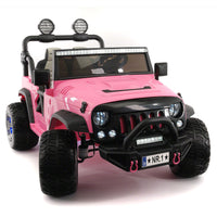 Moderno Kids Trail Explorer 12V Kids Ride-On Car Truck with R/C Parental Remote | Pink